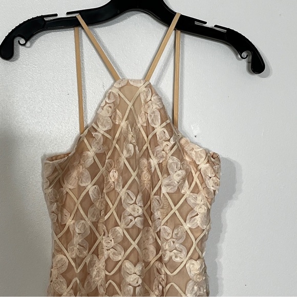 Loan Lam Cream Lace Rosette Overlay Dress - Picture 2 of 4